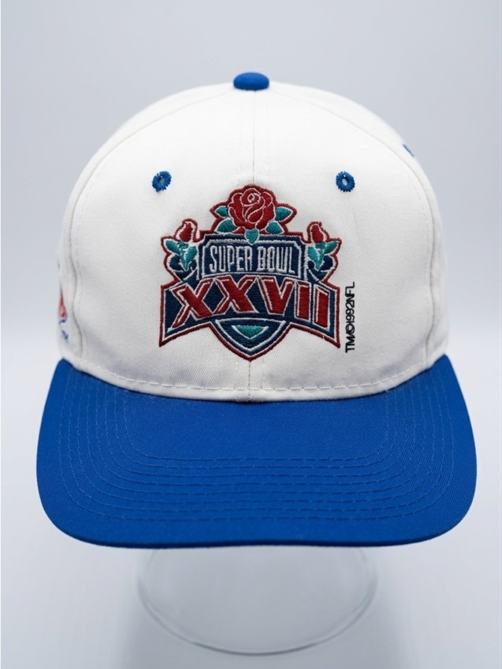 Sports Specialties Super Bowl XXVII Hat Vintage 1993 Rose Bowl Snapback White